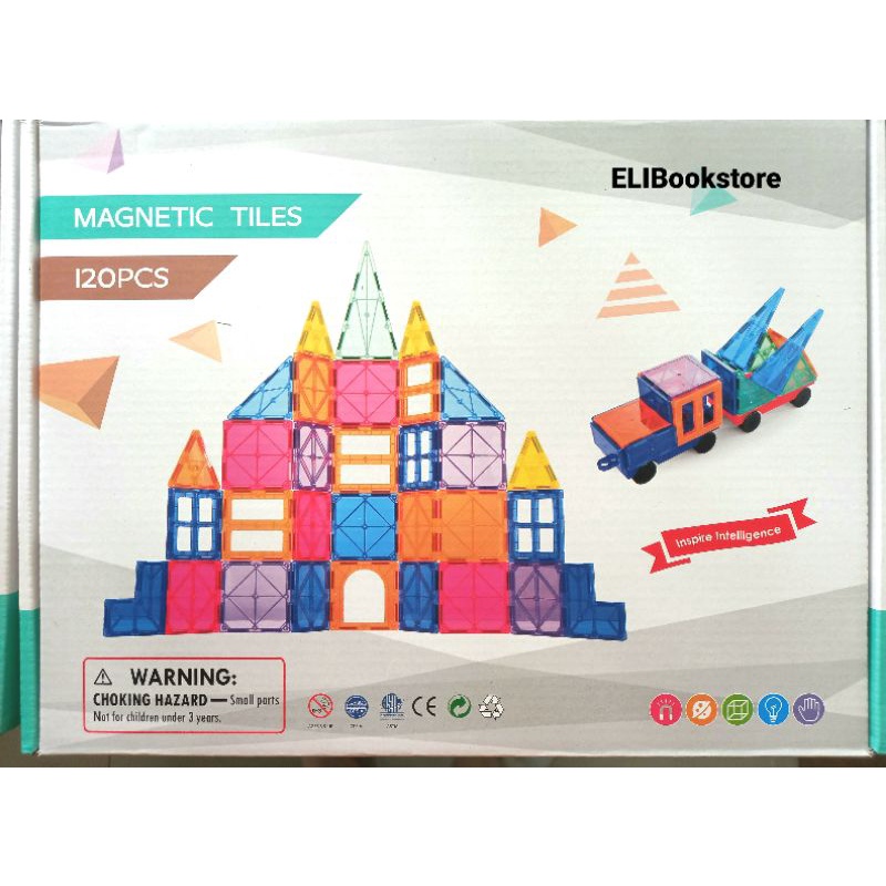 Jual Magnetic Tiles 120 Pcs | Shopee Indonesia