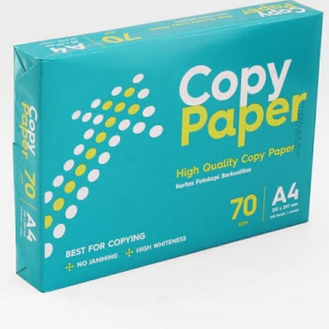 

Kertas HVS A4 Copy Paper 70gsm - 80gsm isi 500 lembar (1 rim)