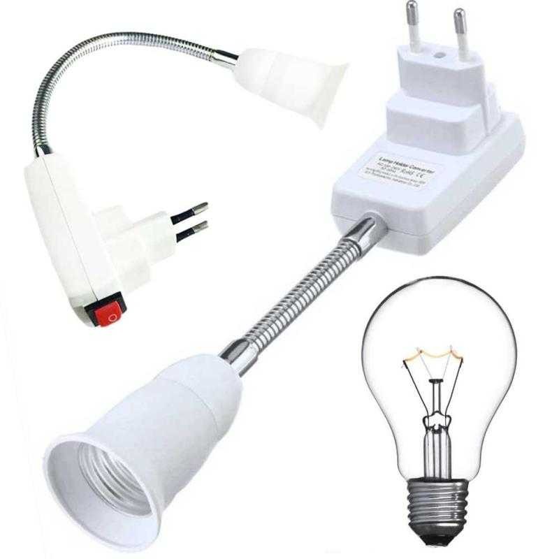 Terbaru ! MING&amp;BEN Adapter Ekstensi Bohlam E27 EU Plug 20cm - SN3851