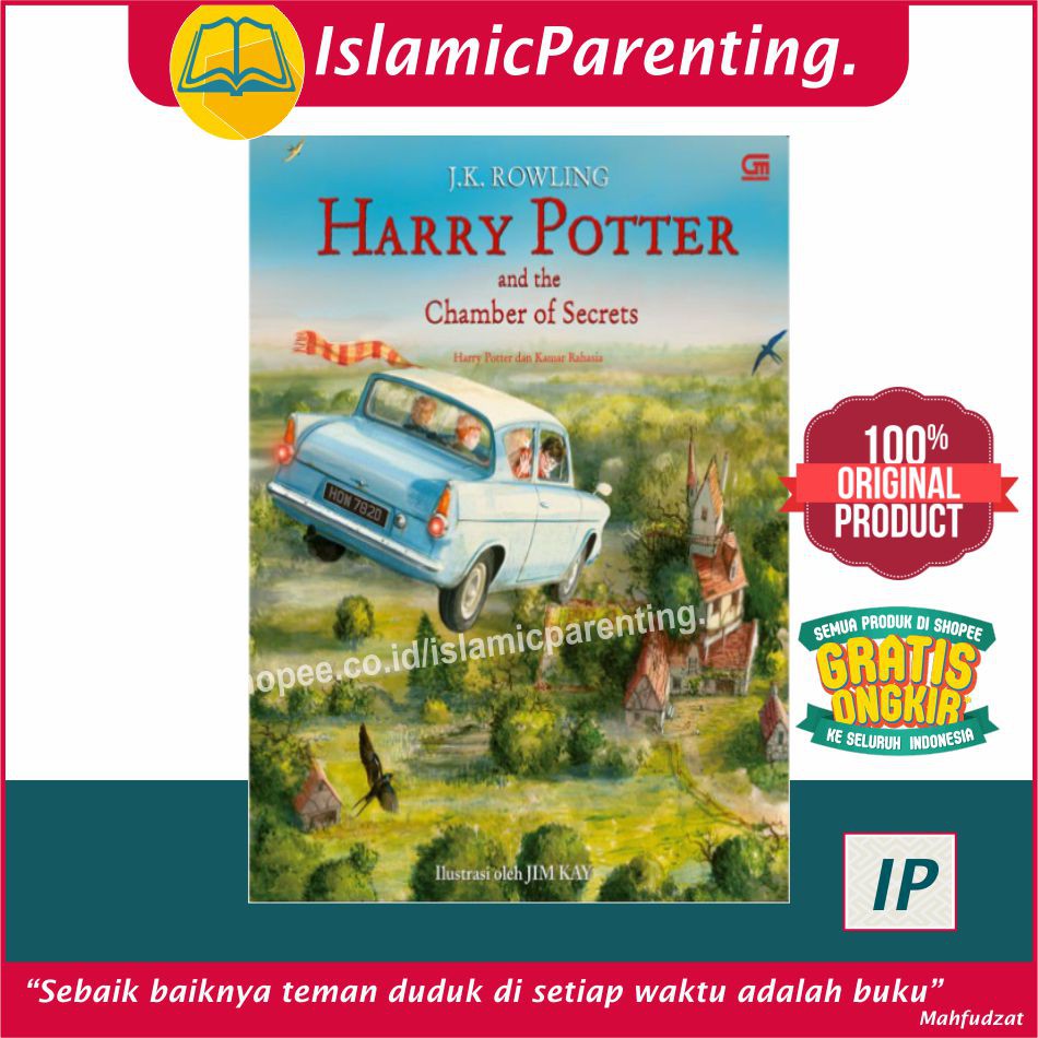 NOVEL HARRY POTTER AND THE CHAMBER OF SECRETS (HARRY POTTER DAN KAMAR RAHASIA) EDISI ILUSTRASI
