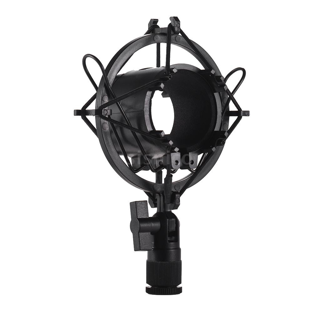 Muslady Condenser Microphone Mic Shock Mount Holder Bracket Plastic Anti-vibration for On-line Broadcasting Studio Music Recording