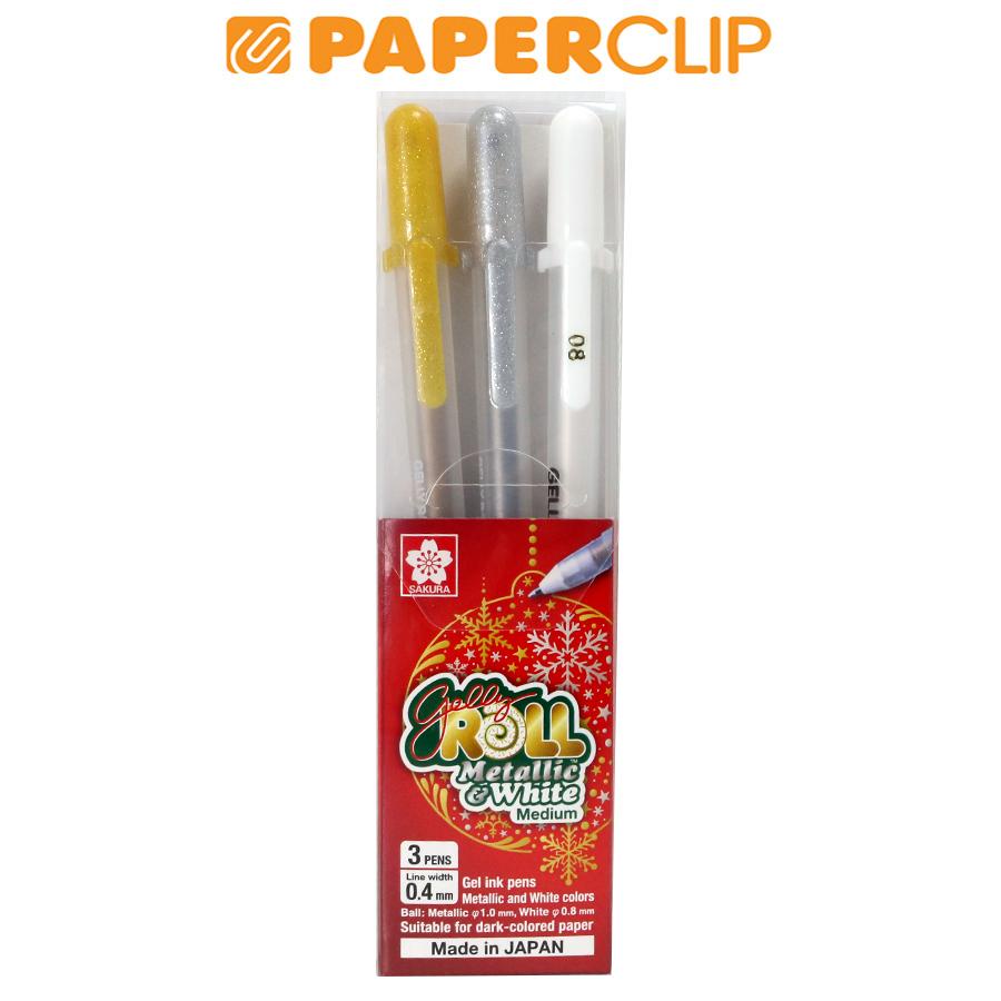 

BALLPOINT SAKURA GELLY ROLL XPGB-3CH2 METALLIC & WHITE