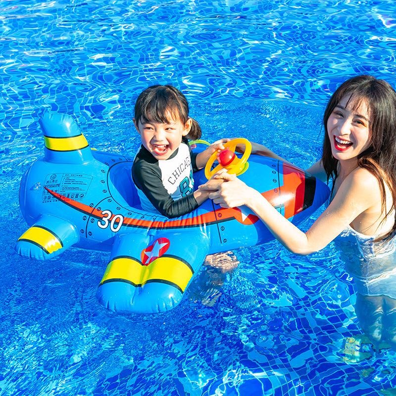 BAN PELAMPUNG ANAK KOLAM RENANG KARET BAHAN PVC TEBAL MOTIF PESAWAT
