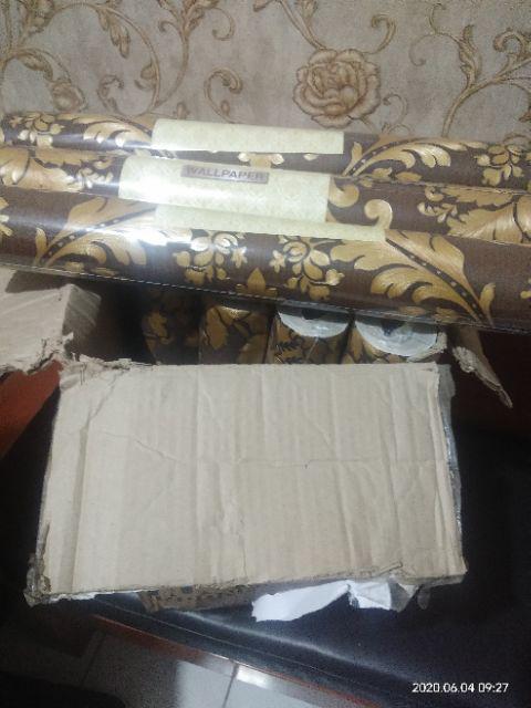 Wallpaper Dinding Vinyl Bertekstur  Timbul Dan Premium