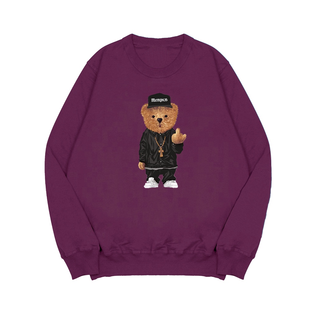 Sweater Crewneck Pria STYLE BEAR Pria Flecee M - XXL