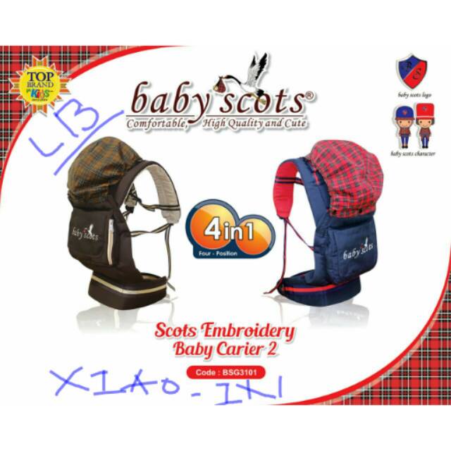 Scots Gendongan ergo embroiderry 4in1 ( BSG3101 )