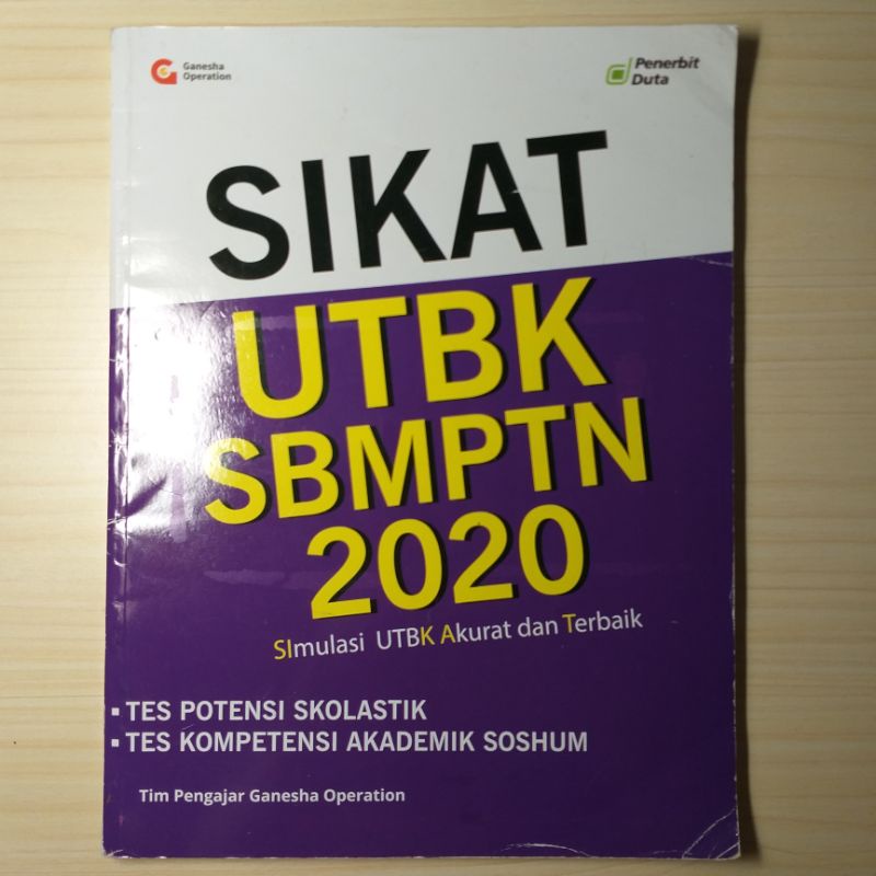 (PRELOVED) Buku Sikat UTBK SBMPTN 2020 TKA Soshum dan TPS Ganesha Operation