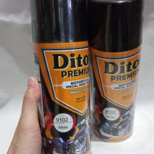 Pilok Pilox Cat Semprot DITON Premium 9102 White / Putih Glossy / Putih Mengkilap (400cc / 400ml)