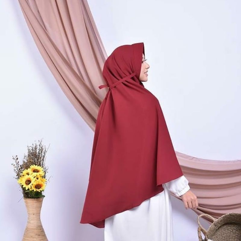 Hijab bergo tali pet jumbo / bergo maryam pet jumbo diamond