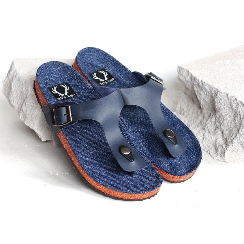 KENICHI|Sendal Jepit Pria Sandal Pria Trendy fashion original Distro Sendal Kasual Pria Bahan Kanvas