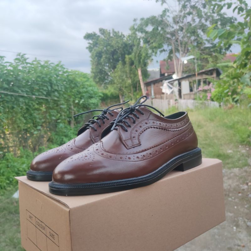 TOM'S - Sepatu Kulit Pria Handmade - SL Coklat