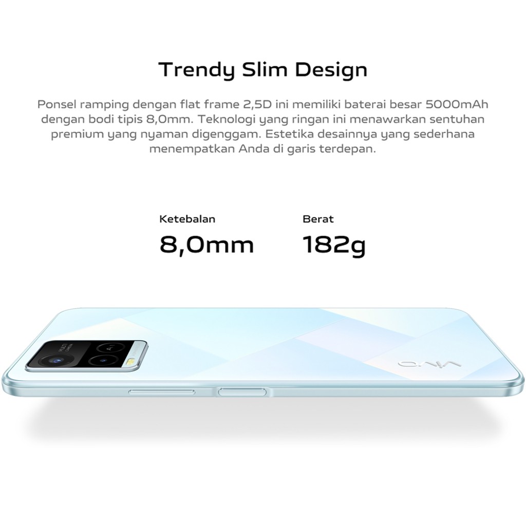 VIVO Y21 Vivo Y21A RAM 4GB+1GB ExtenDed ROM 64GB GARANSI RESMI Handphone vivo hp vivo y20 terbaru COD-4