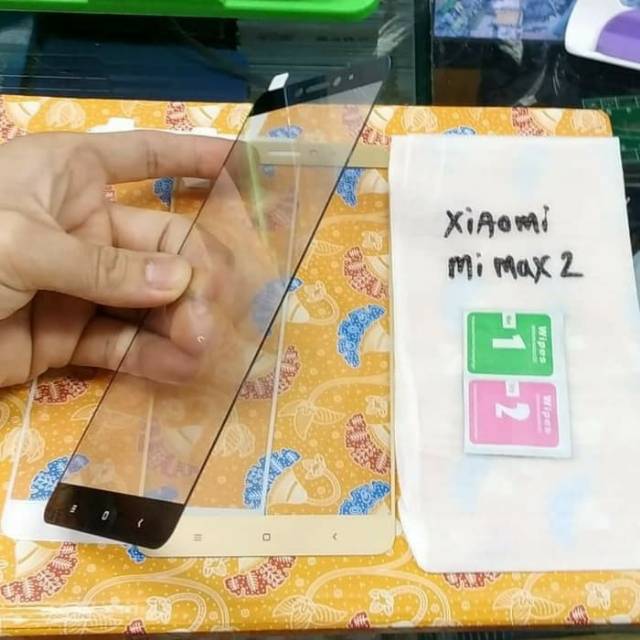 Tempered glass full xiaomi mi max 2 redmi max 2 kaca gorila glass full