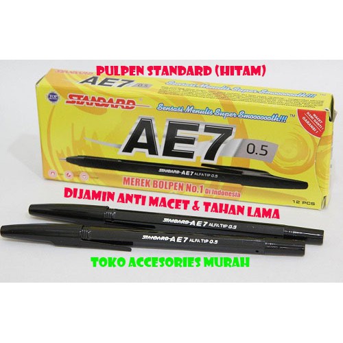 

Pulpen standard ae7-pen bolpoin standar ae 7-pulpen hitam-alat tulis