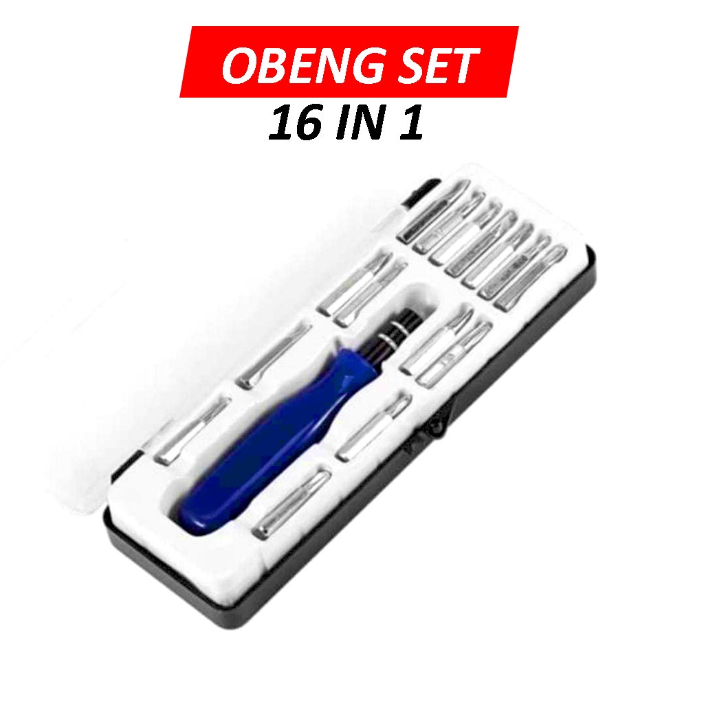 Obeng HP Set 16in1 / Obeng Service HP TV Radio Tool Kit / Obeng Set Alat Reparasi Multifungsi 16in1