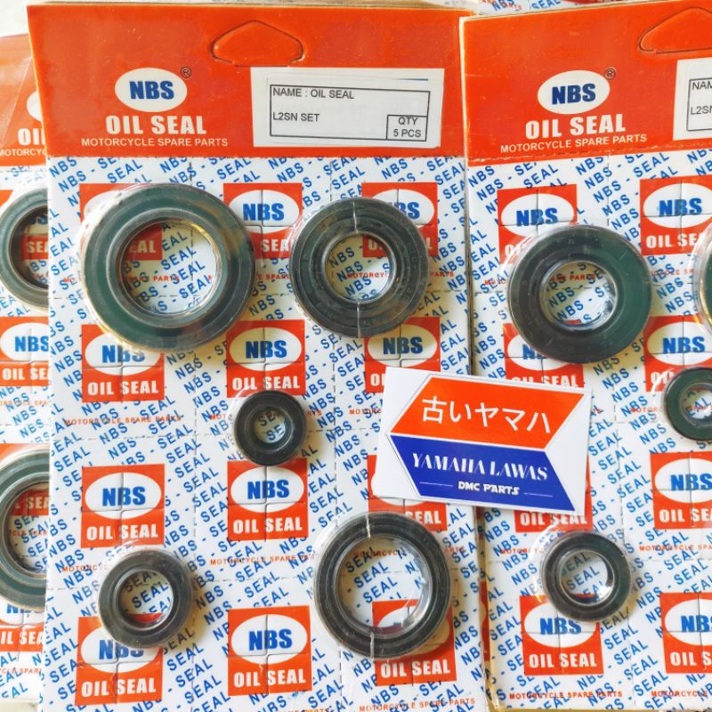 OIL SEAL ENGINE KIT / SIL OLI MESIN YAMAHA L2G L2SN ( 1 SET  Isi 5 pcs ) SESUAI FOTO KOMPLIT SIEL YL