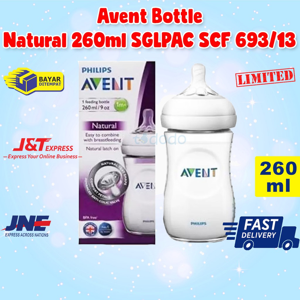 Avent Bottle Natural 260ml Single Pack 693/13 - Botol Susu Bayi