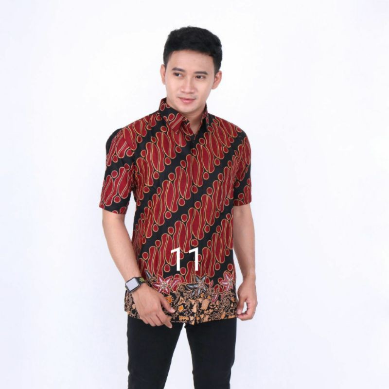 Maura Chouple Batik Seragam Batik Chouple Atasan Batik Wanita Seragam Kantor-F11