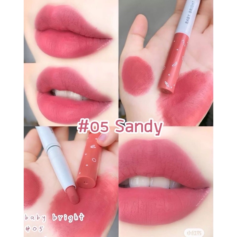 Baby Bright Plankton 05 Sandy Rose BlackPink matte cushion lip