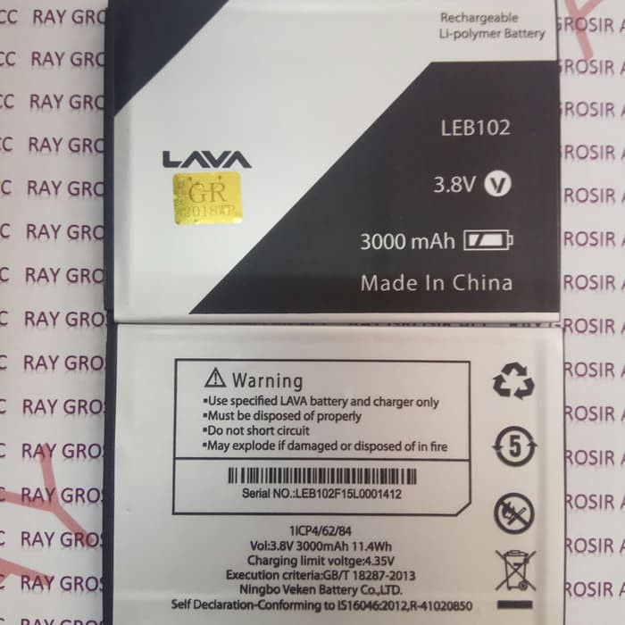 Baterai Original LAVA Iris GRAND 2 , LAVA GRAND 2 LEB102 BLV 102