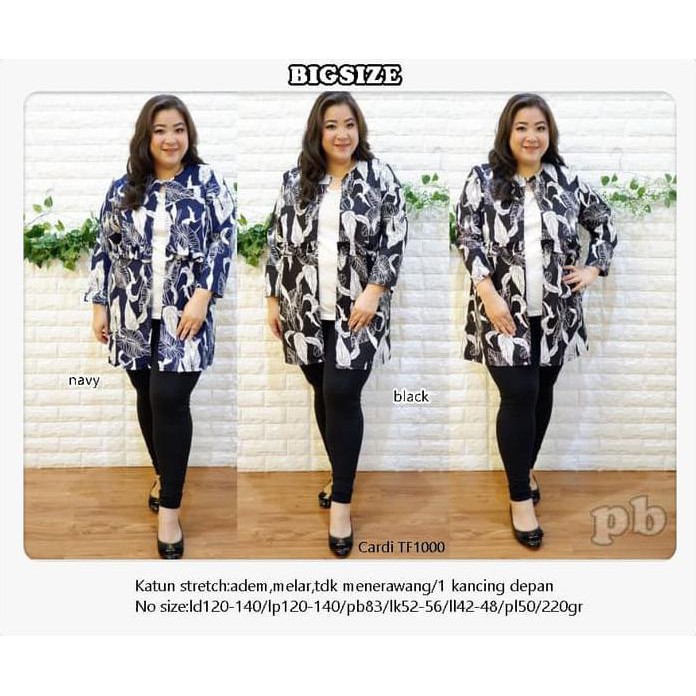 Long Cardi Jumbo Coat Bigsize Cardigan Big Size Best Quality