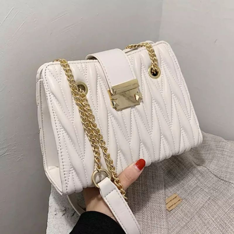 Mochillastore - Tas Selempang Wanita Rantai Top Handbag Tas Local Sintetis Kulit Tas Wanita Elegand Tas Populer Korean Style