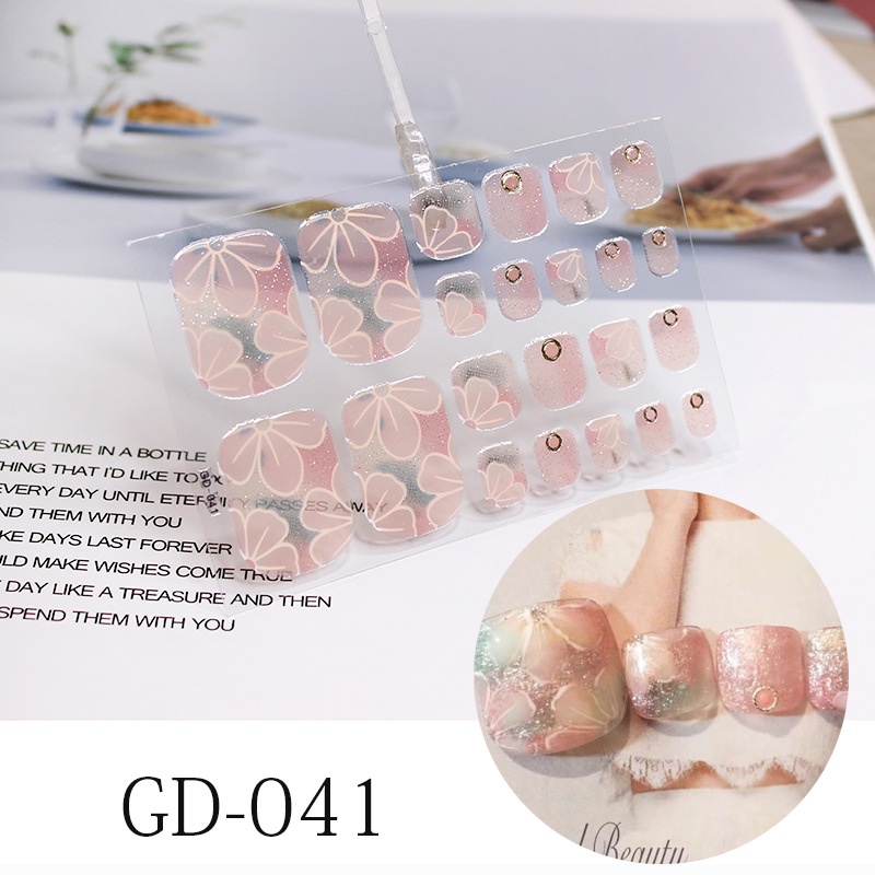 22Pcs / Stiker Kuku / Nail Art Sticker / Sticker Kuku Kaki / Stiker - GD