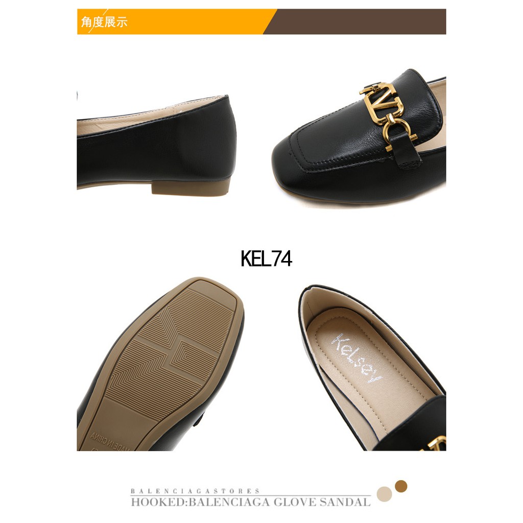 (GRATIS ALAS KAKI) Kelsey Sepatu Flat Shoes Wanita KEL74