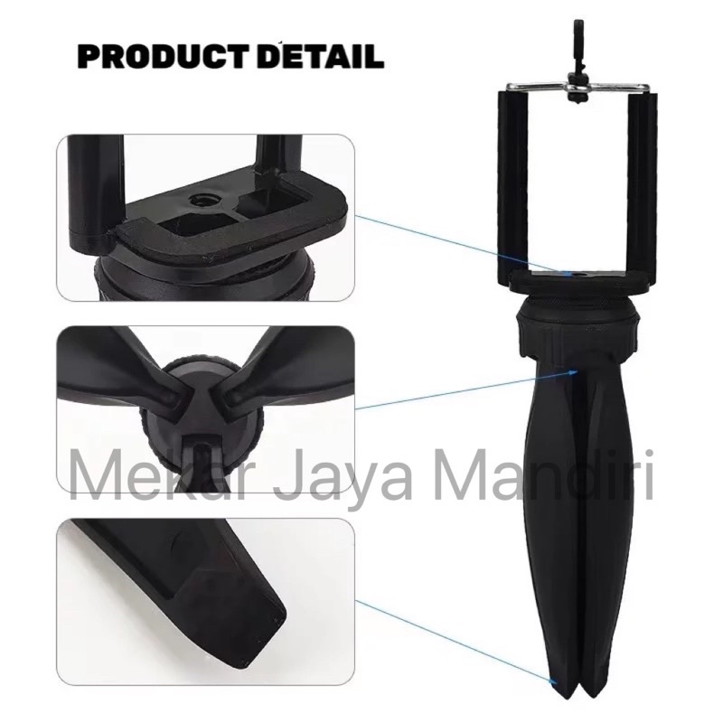 STAND HP PHONE HOLDER STABILITAS 360 DERAJAT UNIVERSAL TRIPOD HANPHONE ADJUSTABLE