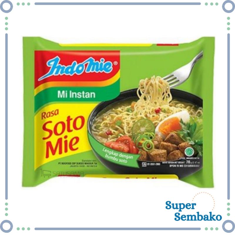 MI INSTAN INDOMIE KUAH SOTO 70gr