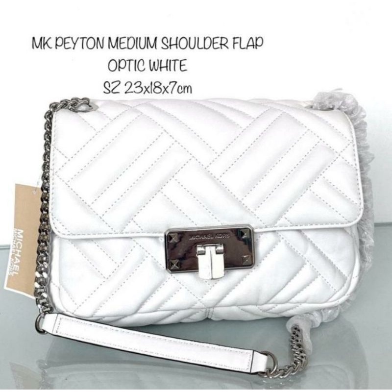 michael kors peyton medium shoulder flap quilted optic