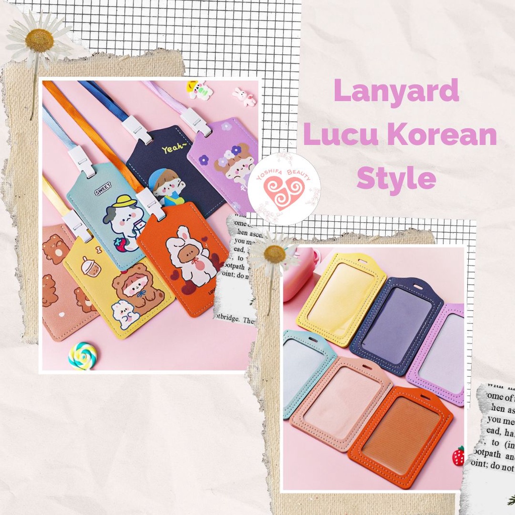 

Lanyard Korea Lucu | Card Holder Bear Bunny | ID Card Kartu Akses Lanyard Imut Cute