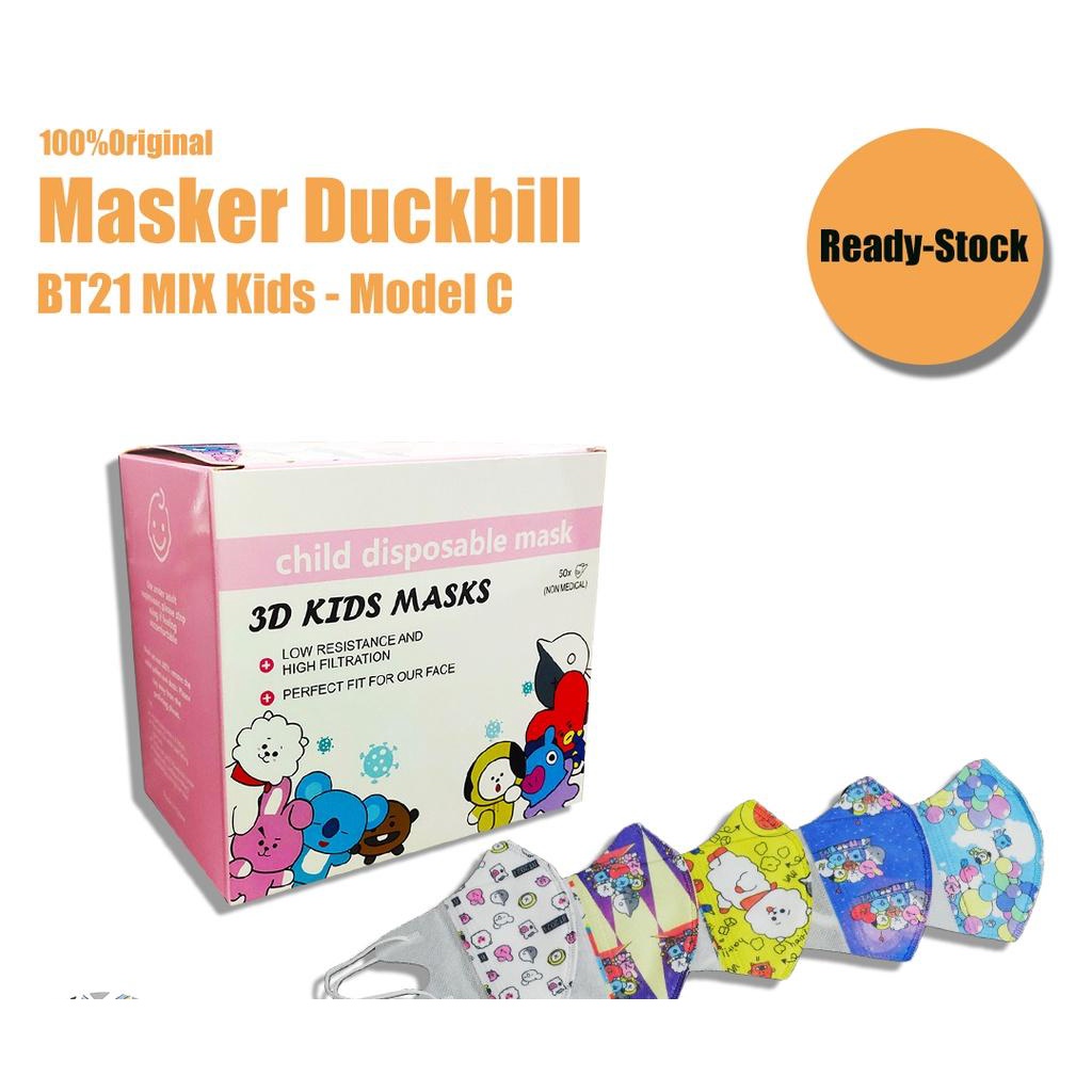 VS GG - Masker Anak Duckbill BTS ISI 50PCS MIX Disposable Face Mask