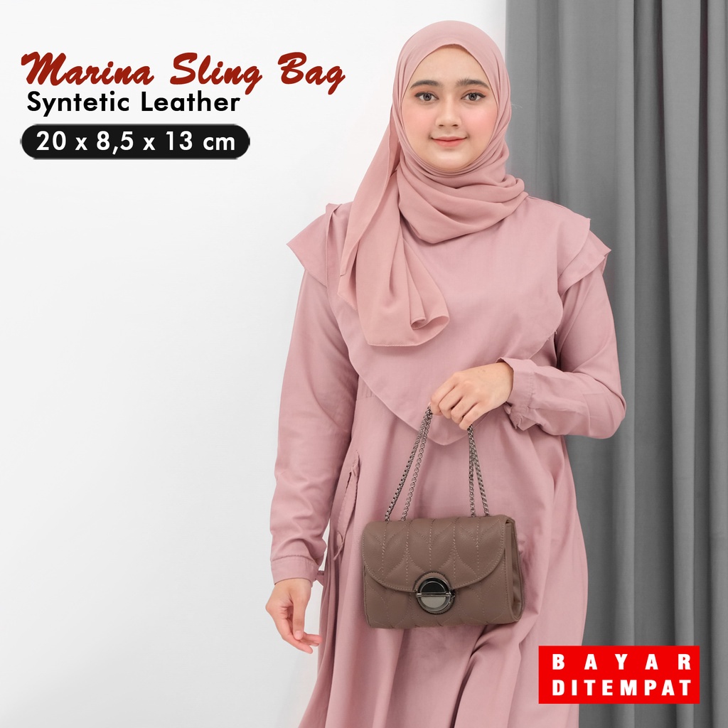 TAS SELEMPANG WANITA PREMIUM JINJING SLING BAG TOP HANDLE TOTE HAND SHOULDER BAHU TENTENG TALI RANTA
