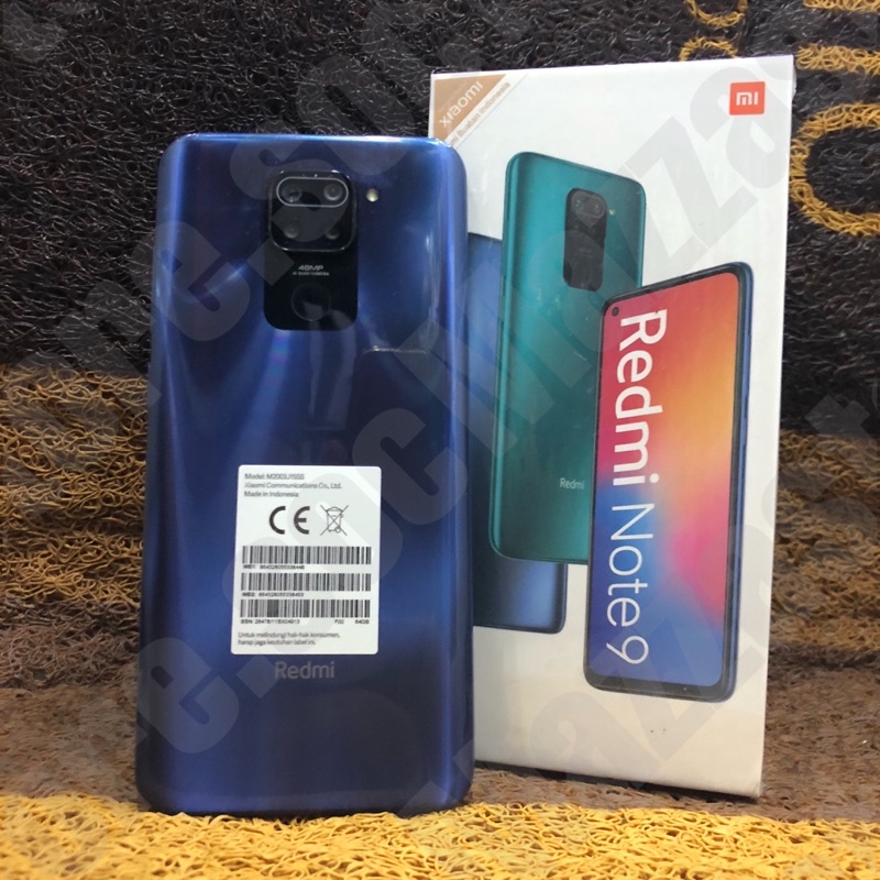 redmi note 9 ram 4/64gb second bekas pakai