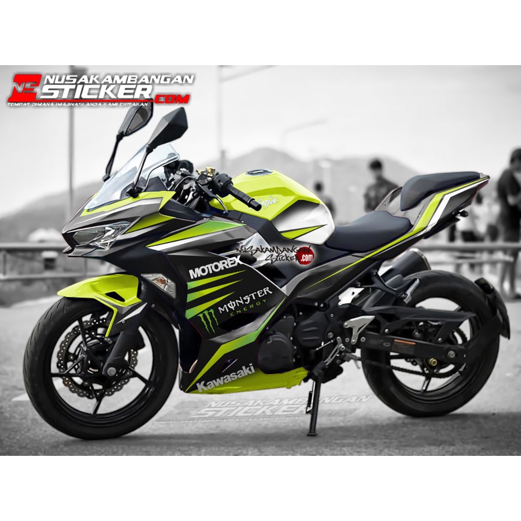 Jual Stiker NINJA ALL NEW 250 FI MOTOREX KUNING MONSTER | Shopee Indonesia