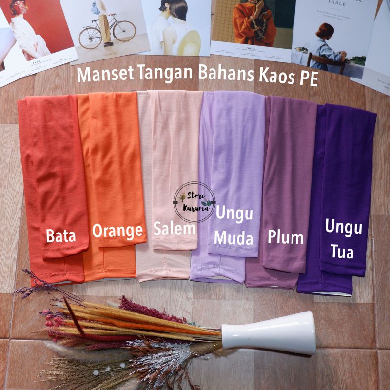 MANSET TANGAN wanita bahan kaos pe harga 1 pasang kiri dan kanan