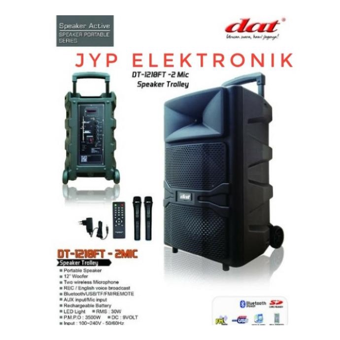 Speaker Portable Dat Dt 1210 Ft / Dt1210Ft / Dt-1210Ft Usb,Bluetooth