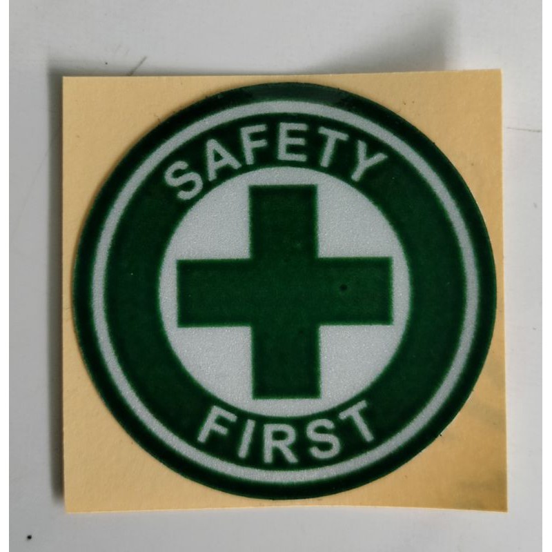 STICKER HELM SAFETY FIRST 5x5 CM MENYALA