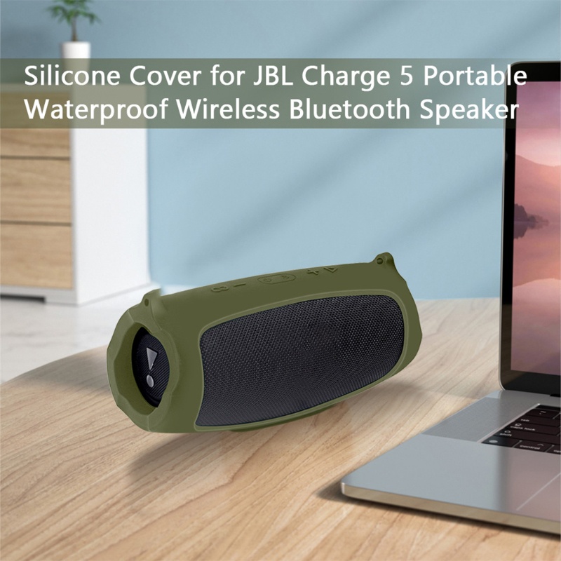 Cre Pelindung Silikon Untuk Case Cover Dengan Tali Untuk -JBL Charge5 Speaker