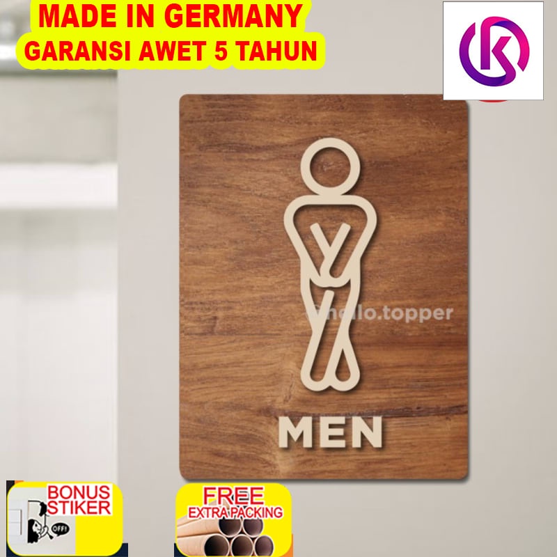 

Grosir Toilet Sign Laki-laki Unik Kayu| Signage Toilet Unik | Papan Kayu