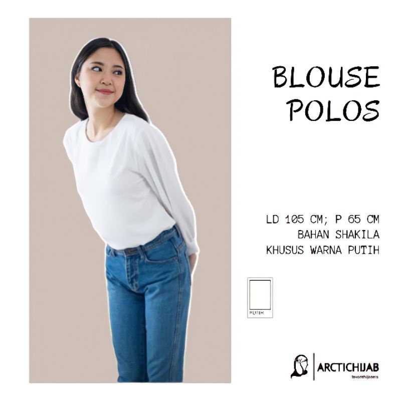 BLOUSE POLOS | ATASAN WANITA PUTIH | BLOUSE PUTIH