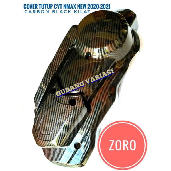 COVER TUTUP CVT NMAX NEW 2020 - 2021 CARBON KARBON KILAT