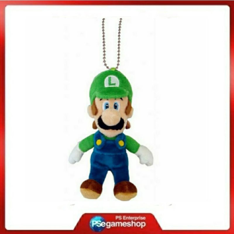 SUPER MARIO BROS. KEYCHAIN - LUIGI PLUSH