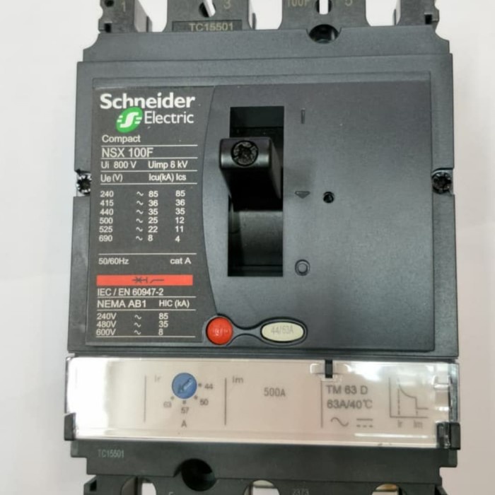 MCCB Schneider 63A, 80A, 100A 3P NSX100F