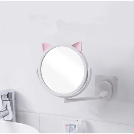 SH3 Cermin Kaca Gantung Tempel Dinding Motif Telinga Kucing Lucu / Wall Ear Cat Mirror