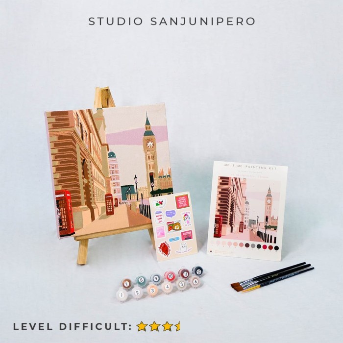 

LONDON painting kit / Paint by number kit STUDIO SANJUNIPERO - London