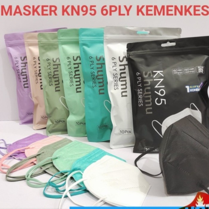 [ Shumu ] Masker KN95 l 6ply Medis Kemenkes AKD KN 95 Isi 10 Pcs 6 ply