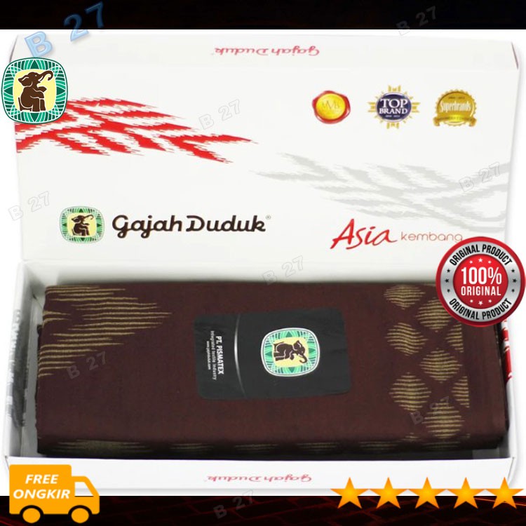 Kain Sarung G25-21 Motif Kembang Dewasa Gajah Duduk Original