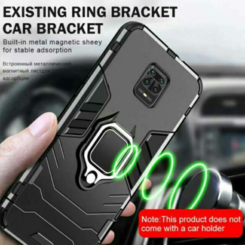 case Xiaomi redmi note 9 8 pro max redmi 9 9A 8 8A casing robot dual layer kickstand ring magnetic